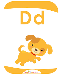 Flashcard Letter D Dog Flashcards Phonics Reading Printable Flash Cards