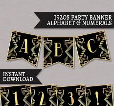 Buy today & save plus get free shipping offers on all party supplies at orientaltrading.com! 1920s Banner Printable Party 20s Theme Printable Decoration Etsy 1920s Party Printable Banner Happy Birthday Bunting