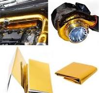 Back Self Adhesive Reflective Sheet Gold High Temperature Heat Shield Wrap Tape | eBay