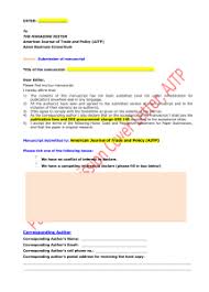 Many journals require a cover letter and state this in their guidelines for authors (alternatively known as author guidelines, information for authors, guide for authors, guidelines for papers, submission guide, etc.). Cover Letter For Journal Article Submission Samples