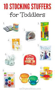10 Stocking Stuffers For Toddlers Unoriginal Mom Toddler Stocking Stuffers Toddler Christmas Toddler Gifts