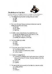 Page 2 this category is for trivia questions and answers related to melbourne cup, as asked by users of funtrivia.com. Melbourne Cup Esl Worksheet By Mariet