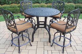 Oakland Living Hampton Aluminum 5 Pc Counter Height Bar Set Oakland Living Bar Height Patio Set Patio Dining Set
