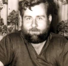 My dear uncle, Calvert Gibson (1920-2009) standing in front of his home,  sporting a beard grown for the Chambers Co Centennial 1958