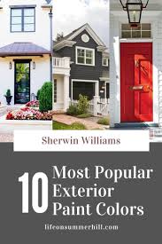 Need some help picking exterior paint colors? 10 Popular Sherwin Williams Exterior Paint Colors Sherwin Williams Exterior House Colors Gray House Exterior Exterior Gray Paint