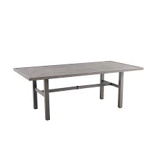 Allen Roth Riverchase Rectangle Outdoor Dining Table 40 In W X 77 95 In L With Umbrella Hole Lowes Com Outdoor Dining Table Dining Table Wicker Dining Tables