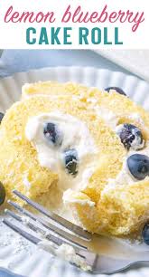 Creamy Lemon Curd And Fresh Blueberries Fill This Blueberry Lemon Cake Roll This Pretty Dessert Blueberry Lemon Cake Cake Roll Recipes Lemon Roll Cake Recipe