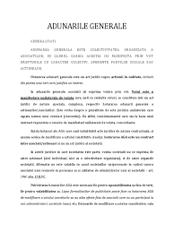 Modificarea componenţei asociaţilor și redistribuirea părţilor sociale în capitalul social; Adunarile Generale