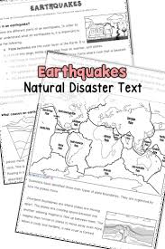 Earthquake Reading Activity 6th Grade Worksheets Middle School Science Classroom Physical Science Lessons