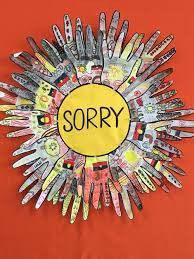 It's the 22nd national sorry day, acknowledging the damage done to aboriginal communities across the country through the stolen generations. A Teacher From My School Did This Activity With Her Year 3s To Acknowledge National Sorry Day Aboriginal Art For Kids Aboriginal Education National Sorry Day