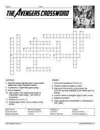 The Avengers Crossword Free Printable Printable Crossword Puzzles Crossword Puzzles Free Printable Crossword Puzzles