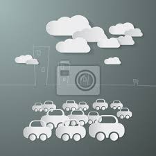 Wenn es an der zeit für ein neues auto ist, muss das alte. Papier Autos Und Wolken In Der Stadt Fototapete Fototapeten 10 Jam Menschenmenge Myloview De