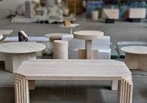 OEM ODM Minimalist Furniture Marble Center Table Side Roman White Beige  Travertine Stone Coffee Table for Living Room and Hall
