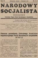 Narodowy Socjalista : miesięcznik Centralny organ Partii ...