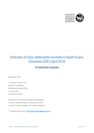 Estimates of crisis-attributable mortality in South Sudan, December 2013-  April 2018: A statistical analysis