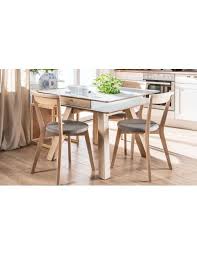 Cette table haute cuisine est disponible en plusieurs dimensions. Table De Cuisine Carree Blanche Et Chene Naturel Design Scandinave