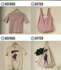 How To Make A No Sew T Shirt Tote Bag In 10 Minutes Com Imagens Sacos