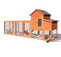 Foobrues 122 in. Large Wooden Chicken Coop, Outdoor Hen ...