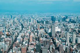 Der japaner motoyashi hirono fuhr von 1966 bis zu seinem tod 2010 ein käfer cabrio. Aerial View Of Osaka City In Japan 2089761 Stock Photo At Vecteezy