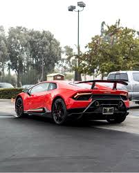 Lamborghini Huracan Performante Painted In Rosso Mars W Tricolore Stripes Along The Doors Photo Taken By Socalcars Photography On Instagram Voertuigen