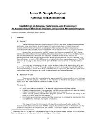 Box 106, nchalo, chikwawa, malawi, central africa. Annex B Sample Proposal An Assessment Of The Small Business Innovation Research Program Project Methodology The National Academies Press