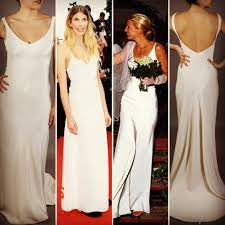 Maybe you would like to learn more about one of these? 90s Clean Lines A La Carolyn Bessette Kennedy Narcisorodriguez Weddingdress Made A Retu Carolyn Bessette Wedding Dress Wedding Dresses Kennedy Wedding Dress
