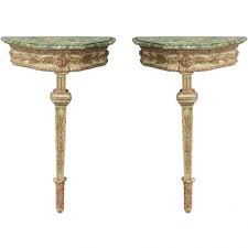 Pair Of 19c Italian Single Leg Console Tables Antique Console Table Antique Table Console Table