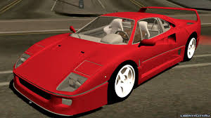 Mod mobil ferrari dff only | gta sa android. Ferrari F40 Dff Only For Gta San Andreas Ios Android
