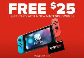 Get A 25 Gamestop Giftcard With A Purchase Of A New Nintendo Switch System See A Team Member For Details Use Our Free App To Chec