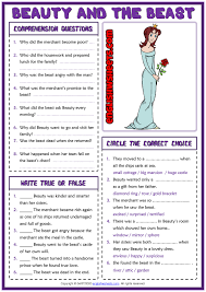 Many children feel bored to learn the things in traditional ways. Beauty And The Beast Esl Reading Comprehension Questions Worksheet