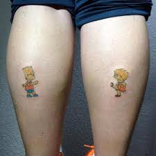 Vintage fleur de lis tattoo drawing. 18 Cool Simpsons Tattoo Ideas Styleoholic