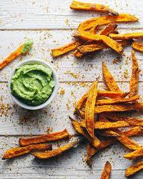 However, sweet potato fries are fried. Spiced Sweet Potato Fries With Avocado Dipping Sauce By Evergreenkitchen Quick Easy Recipe The Feedfeed