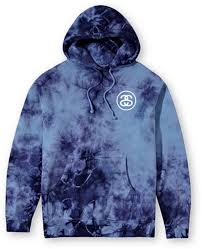 Black And Blue Tie Dye Hoodie Stussy Storm No 4 Blue Tie Dye Pullover Hoodie Stussy Clothing Clothes Clothing Brand