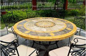 49 Outdoor Patio Garden Round Table Mosaic Marble Stone Florida Patio Round Outdoor Table Outdoor Patio Table