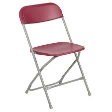 White plastic or poly folding chairs are the workhorse of the event industry and are easily the value leader. Red Plastic Folding Chair Le L 3 Red Gg Foldingchairs4less Com