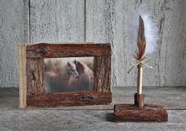 livre d or mariage en bois rustique jute avec porte plume etsy candle sconces wall lights sconces