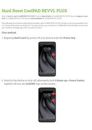 Insert sim card from a source different than your original service provider (i.e. Hard Reset Coolpad Revvl Plus Manualzz