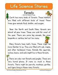 Teacher worksheets for your science classes of all grade levels. This Reading Comprehension Worksheet Forests Is For Teaching Reading Comprehension Us Science Reading Reading Comprehension Reading Comprehension Worksheets