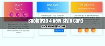 Maybe you would like to learn more about one of these? Bootstrap 4 New Style Card Design Example