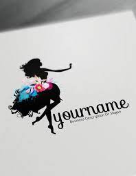 Woman Flower Logo Template Free Online Logo Maker And Download Free Logo Templates Boutique Logo Design Logo Design Free