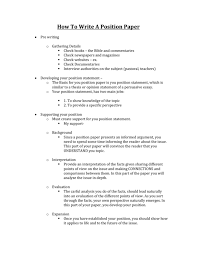 Position papers are an important element of judging in selecting the overall team awards. How To Write A Position Paper