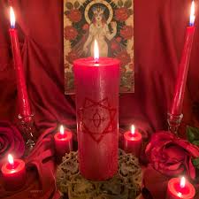 Babalon Inanna Ishtar Red Candle Ritual Tall Pillar Candles | Etsy Canada