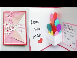 Diy Mother S Day Card Mother S Day Pop Up Card Making Pop Up Balloon Card For Mom Youtube Birthday Cards For Mom Birthday Cards For Mother Mothers Day Cards