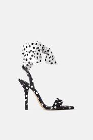 Black And White Polka Dot Heels Womens Women S New In Clothes New Collection Online Zara United Kingdom High Heel Sandals Sandals Heels Polka Dot Shoes