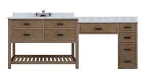 68 inch wide, sink on left side 103 inch wide complete your bathroom project with this beautiful looking makeup table and sink vanity. Homethangs Com Has Introduced A Guide To Building A Bathroom Makeup Vanity