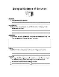 One Page Editable Worksheet Reviewing Comparative Anatomy Embryos Homologous And Analogous Structures Etc 1 Define Compar Evolution Ngss Science Worksheets