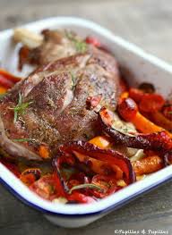 Epaule D Agneau Aux Poivrons Et Tomates Recette Recette Epaule Agneau Epaule Agneau Recettes De Cuisine