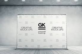 3d Presswall Mock Ups Wall Banner Branding Mockups Backdrop Design