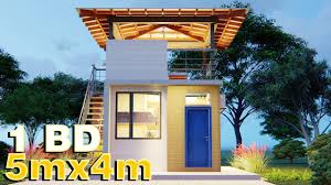 Settling in a tiny house (particularly of the modern farmhouse variety) is more than just a trend; Small House Design With Deck 5x4 36 Sqm Youtube