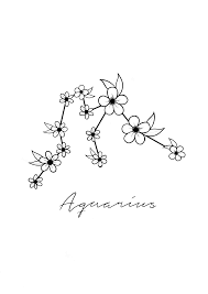 Aquarius Star Sign Constellation Aquarius Tattoo Horoscope Tattoos Star Sign Constellations
